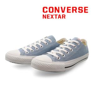 スニーカー レディース コンバース ネクスター110 DM OX CONVERSE NEXTAR デニム生地 ローカット ひも 38001200 ライトブルー デニム｜syokandake