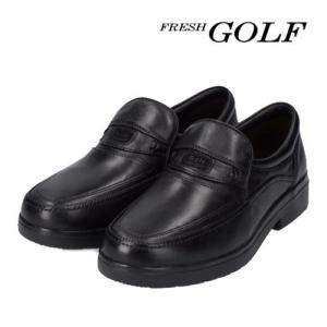 FRESH GOLF フレッシュゴルフ 靴 革靴 ビジネスシューズ FG718 ブラック 軽量 靴幅4E 天然皮革 メンズシューズ フォーマル 本革 紳士靴 紳士 メンズ｜syokandake