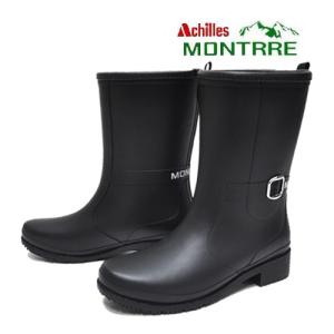 アキレス Achilles 長靴 レインブーツ モントレ JB786 ブラック 黒 軽量 防寒 防滑 防水 防寒長靴 婦人長靴 キッズ ジュニア 婦人 レディース