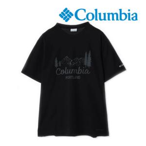 半袖 Tシャツ メンズ レディース コロンビア Colombia ヤハラ フォレスト グラフィック カットソー トップス ロゴT UV 吸湿速乾 PM1647-010 ブラック｜syokandake