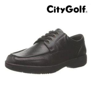 CITY Golf シティーゴルフ 靴 革靴 ビジネスシューズ SPGF6500 BLA ブラック 天然皮革 靴幅4E 撥水 防滑 メンズシューズ 冬靴 紳士靴 紳士 メンズ｜syokandake
