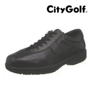 CITY Golf シティーゴルフ 靴 革靴 ビジネスシューズ SPGF6501 BLA ブラック 天然皮革 靴幅4E 撥水 防滑 サイドファスナー メンズシューズ 冬靴 紳士 メンズ｜syokandake