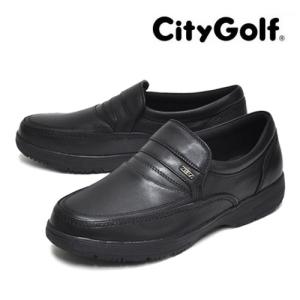 CITY Golf シティーゴルフ 靴 革靴 スリッポン ビジネスシューズ SPGF932 ブラック 天然皮革 ウィンターブーツ 冬靴 紳士靴 紳士 メンズ｜syokandake