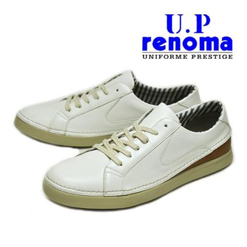U.P renoma ユーピーレノマ 靴 ビジネスシューズ U1530 ホワイト 白 靴幅3E 軽量...