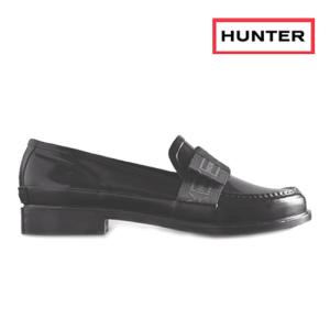 レインシューズ レディース ハンター HUNTER リファインド ボウ グロスペニー ローファー WOMENS REFINED BOW GLOSS PENNY LOAFER WFF1096RGL BLK ブラック｜syokandake