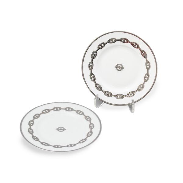 エルメス(HERMES) シェーヌダンクル プラチナ 4112 プレート 16cm ペア 爆買