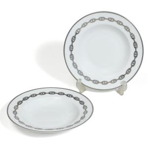 HERMES（エルメス） ブルーダイユール 030014P2 24cm パスタプレート