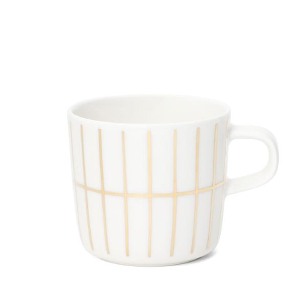 マリメッコ ティイリスキヴィ コーヒーカップ 200ml ホワイト/ゴールド marimekko T...