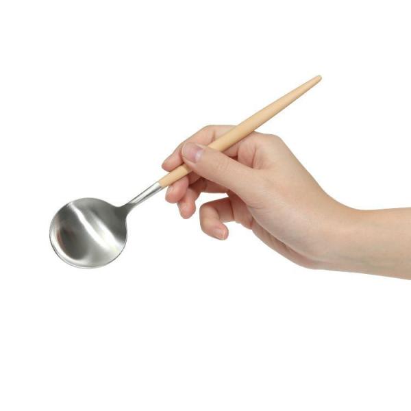 カトラリー ディナースプーンベージュマット 速水もこみちさん別注カラー クチポール スプーン テーブ...