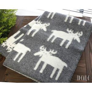 クリッパン(KLIPPAN) 240401 ムース ウール ハーフブランケット 90×130cm グレー（グレイ） 毛布 爆買