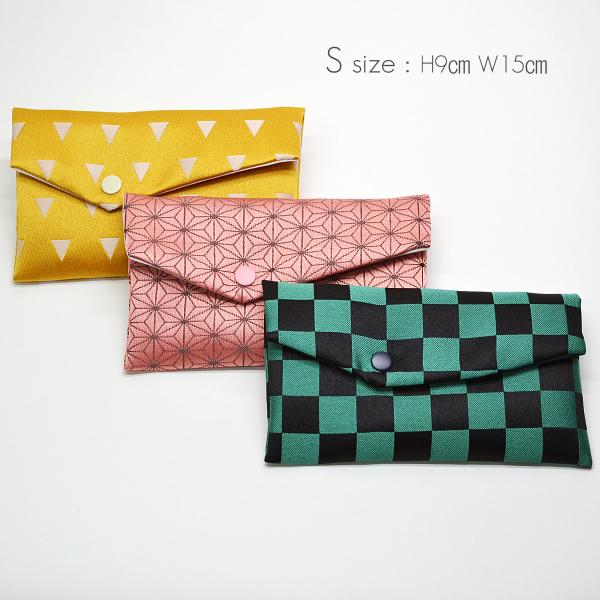 念珠ケース Ｓサイズ 創価学会数珠ケース 数珠袋 150 市松模様×グリーン 麻の葉模様×ピンク 鱗...