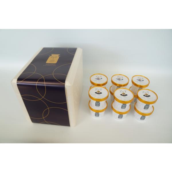 京都ZuTアイス アソートセット 90ml×6個×2種 丹波栗モンブランアイス 白いジャージーミルク...