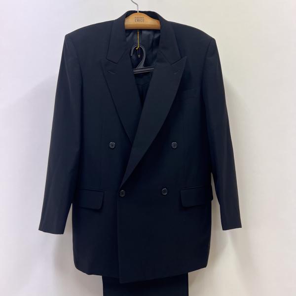 メンズスーツ　中古　RS IMPERIAL　ブラックフォーマル　ダブル　A8　ジャケットパンツセット...