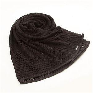 メッシュ マルチ スカーフ 約80×180cm 大判 ブラック MI L-TEC 綿混 ミルテック社...