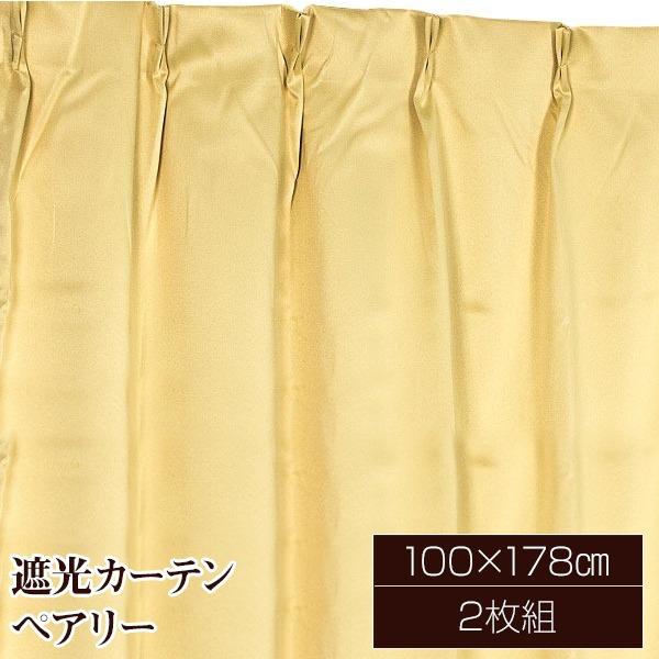 ds-遮光カーテン サンシェード 2枚組 / 100cm×178cm ベージュ / 無地 シンプル ...