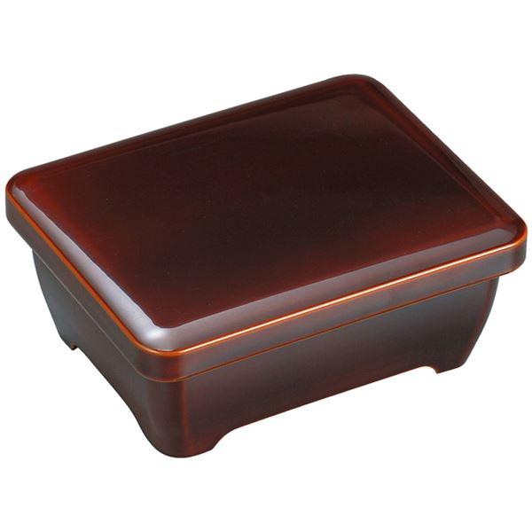 ds-ミニ光琳丼重/重箱 〔漆調春慶内朱 A〕 130mm×111mm×71mm 日本製 〔和食 レ...