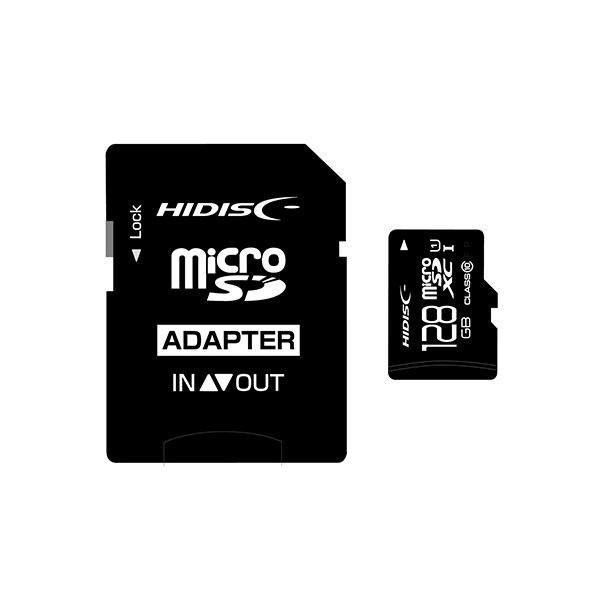 HIDISC microSDHCカード 128GB CLASS10 UHS-1対応 SD変換アダプタ...