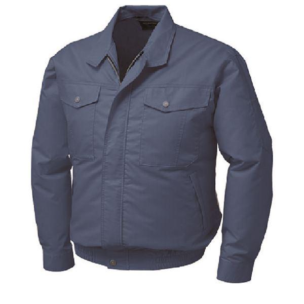 ds-KU91710 空調服 R 綿・ポリ混紡 制電長袖ブルゾン 服のみ ダークブルー 4L