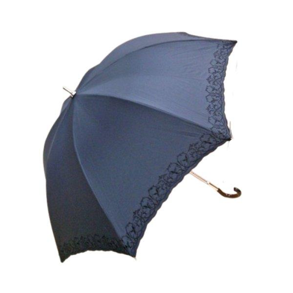 ds-〔訳あり品〕 晴雨兼用 雨傘/日傘 〔ブラック〕 親骨長さ47cm UVカット率99％以上カッ...
