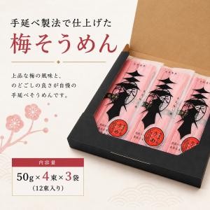 【絹肌の貴婦人】 紀州南高梅肉入 手延梅素麺 ...の詳細画像3