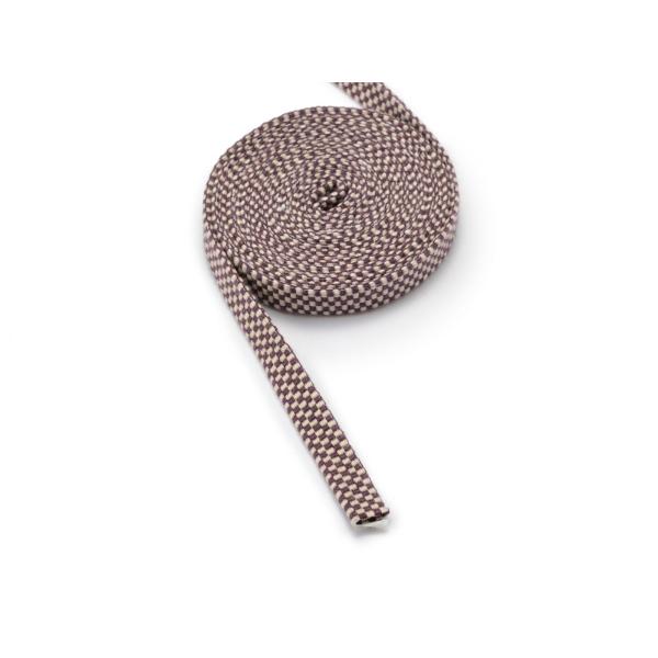 【播州工藝】真田紐 袋紐 3分 新柄 (No51 約10m, 紫白市松柄) 綿100％ ほどけにくい