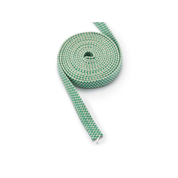 【播州工藝】真田紐 袋紐 3分 新柄 (No54 約3m, ライトグリーン白市松柄) 綿100％ ほ...