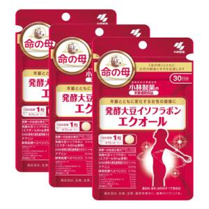 命の母 発酵大豆イソフラボン エクオール 90日分 30粒x3個　小林製薬 栄養補助食品