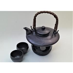 黒ぢょか大 千代香 焼酎 黒ぢょか大と盃・コンロのセット