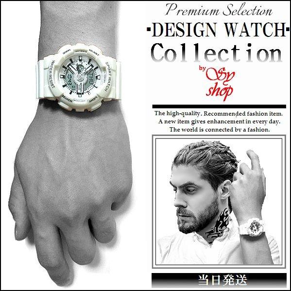 腕時計 メンズ デジタル アナデジ スポーツ ダイバーズ ウォッチ ストリート スヌーズ アラーム ...