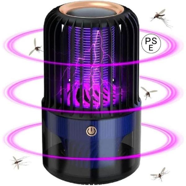 電気蚊取り器 電撃殺虫機 UV光源吸引式 キャンプライト USB充電対応 超大容量バッテリー1200...