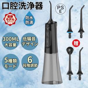 口腔洗浄器 ウォーターピック ジェットウォッシャー 口腔洗浄機 300ML 強弱切り替え IPX7防水 長い電池の寿命 タンク家旅行のための携帯｜system-okinawanchu