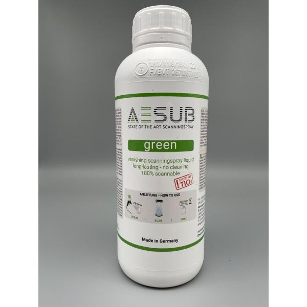 AESUB（エイサブ）グリーン　リキッドタイプ　1000ml 　3Dスキャナ用反射防止自然昇華着色ツ...