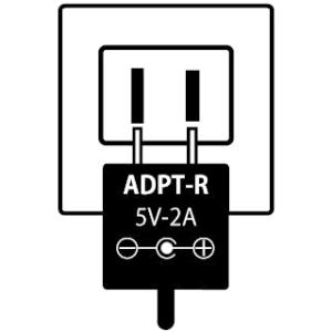 ADPT-R　ACアダプター・入力：AC100V-240V・出力： 5V-2A・極性：センター(+)...