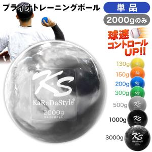 プライオボール 野球 球速アップ トレーニングボール 投手 プアボール サンドボール 練習 ウエイトボール 重いボール Plyoball 2000g (単品)｜systemstyle