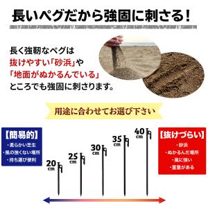 ペグ 40cm 強靭 スチールペグ キャンプ ...の詳細画像4