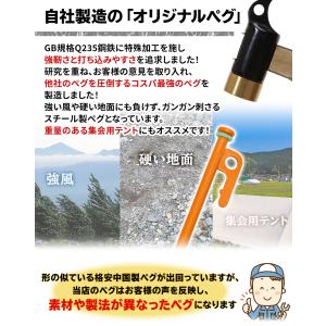 ペグ 20cm 16本セット 強靭 スチールペ...の詳細画像3