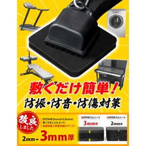 トレッドミル マット 防振 防音 ゴム マット...の詳細画像1