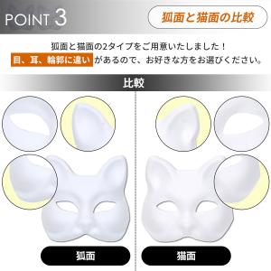 【訳あり】 狐面 猫面 お面 狐 猫 マスク ...の詳細画像5