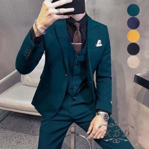 結婚式スーツ メンズスーツ 3ピース スーツセット