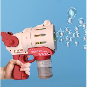 自動バブルマシン ガトリングバブルマシン 自動バブル機械 おもちゃ かわいい USB充電式 泡銃 子供 男の子 女の子 バブル送風機 夏 パーティー しゃぼん玉液