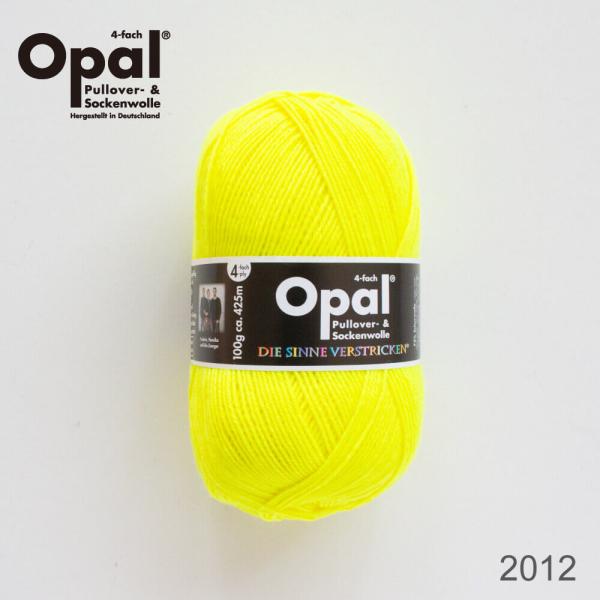 Opal Uni 2012 ネオンイエロー / ソックヤーン 靴下用毛糸 てあみ ニット 手編み 編...
