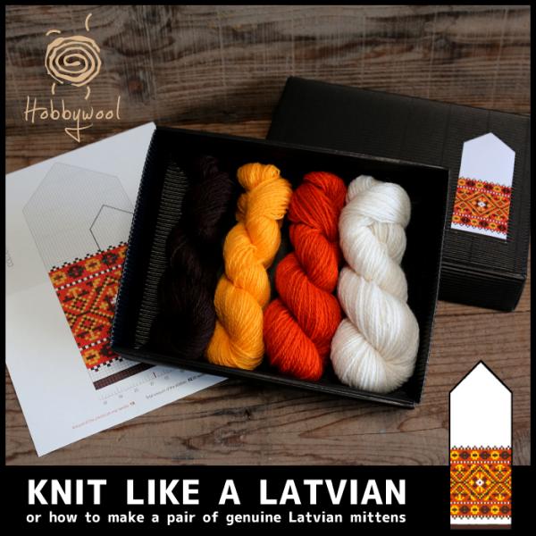 Hobbywool ラトビアミトンキット “Autumn Leaves” 8