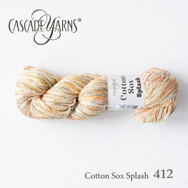 Cascade（カスケードヤーン） Cotton Sox Splash 412 毛糸 手編み 手あみ...