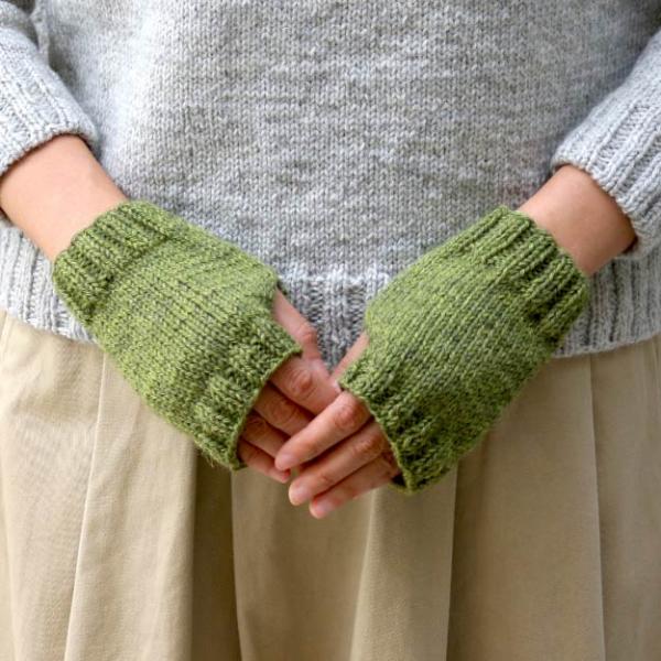 シンプルな手袋　毛糸とレシピのセット☆レシピ