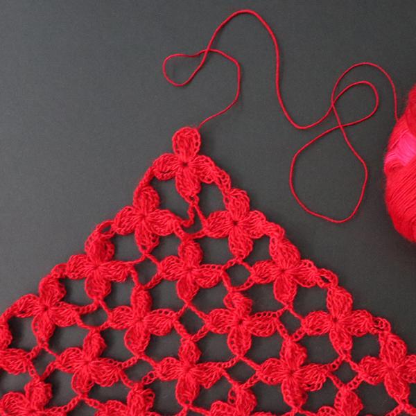 【SC-003】サイチカ 一筆書きknit 小花のモチーフレース編みのレシピ