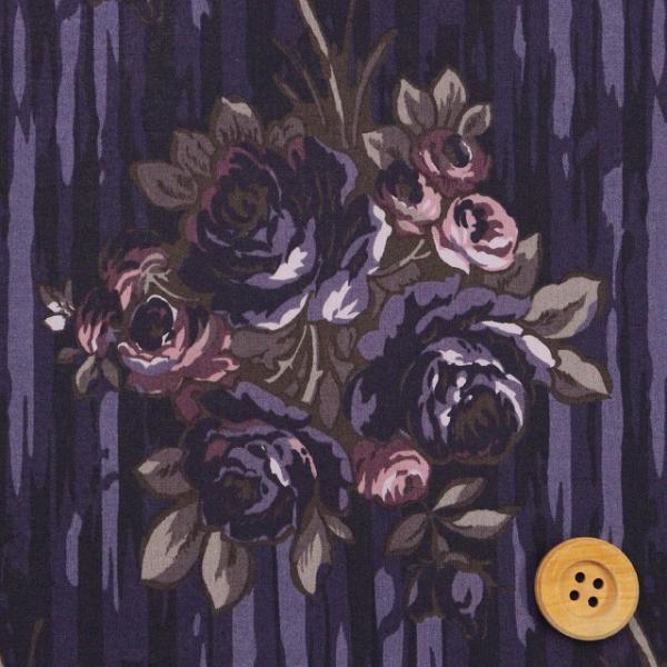 （サンドウ限定柄）リバティ・ファブリックス タナローン『Rose Swag ローズ・スワッグ』ロイヤ...