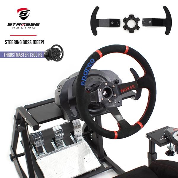 STRASSE Thrustmaster T300RS専用 ステアリングボス【ディープコーン対応】ハ...