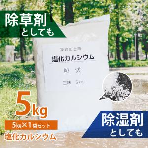 除湿剤 除草剤 塩化カルシウム 5kg 粒状 [塩カル 5キロ