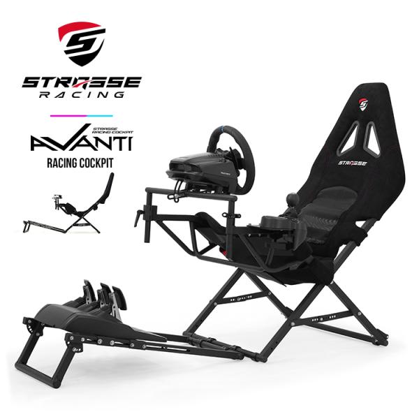 STRASSE AVANTI 折り畳み式コックピット レーシングコックピット レーシングホイールスタ...