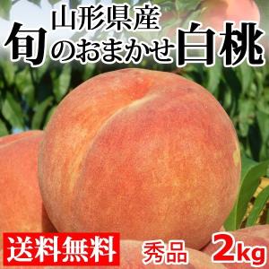 白桃 秀品 送料無料 旬のおまかせ 2kg 山形県産 桃 もも 産地直送